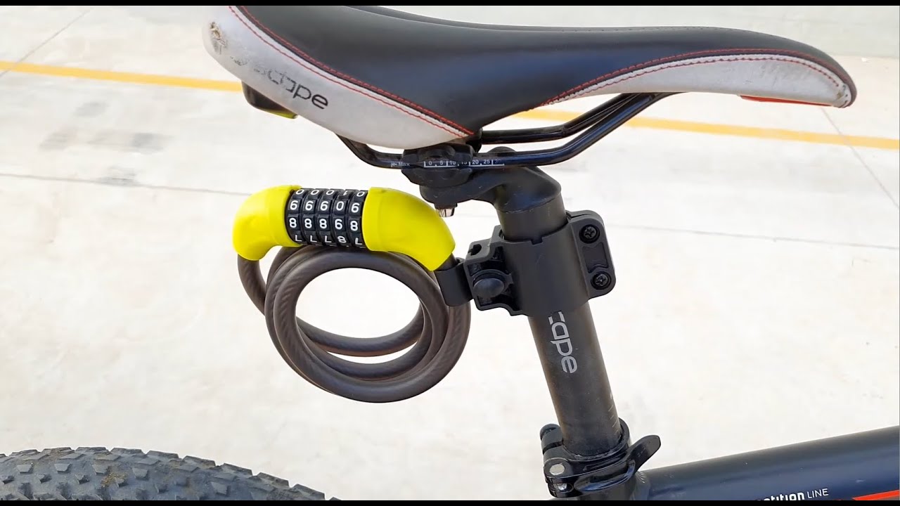 URBAN UR454M/L - Cadenas V&eacute;lo C&acirc;ble Antivol avec Code Acier Flexible 120/180cm &Oslash;12 S&eacute;curit&eacute; Blocage