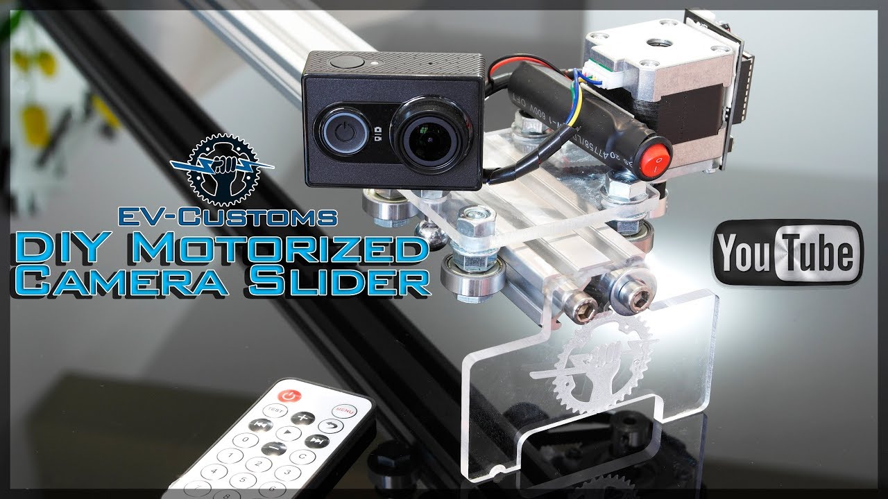 $35 DIY Motorized Camera Slider With IR Remote control for DSLR or Action cameras