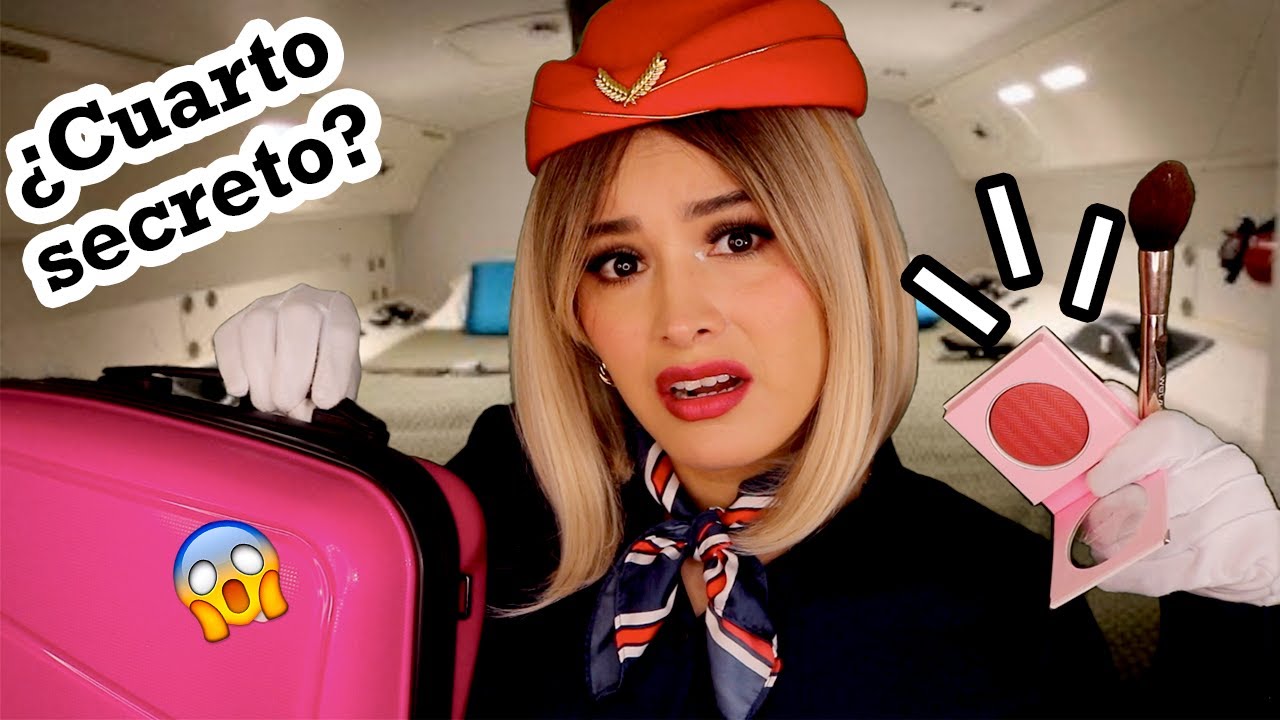🛫 Tu compañera AZAFATA te 💄 MAQUILLA en el 🤫 CUARTO SECRETO I Ges ASMR
