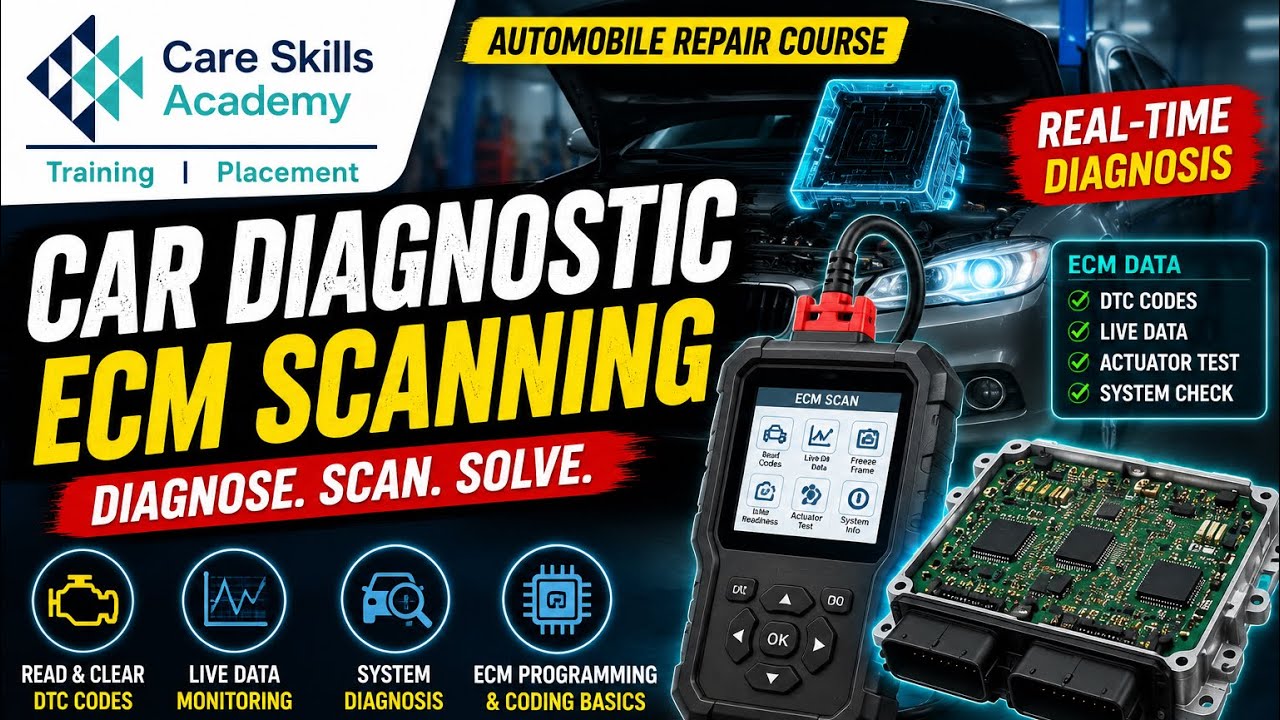 Car Diagnostic | ECM Scanning | Car Scanning | EV Training #automobilerepairingcourse