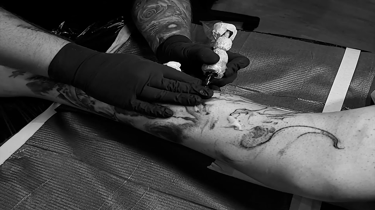 Toxyc Xlr & Mr Dist collaboration tattoo at Autopsy Tattoo Studio Austin, TX