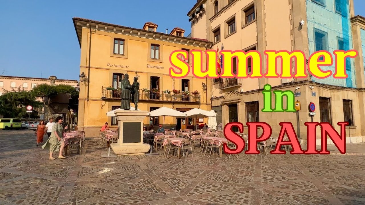 Summer in northern Spain👣 summer walking tour in Leon city