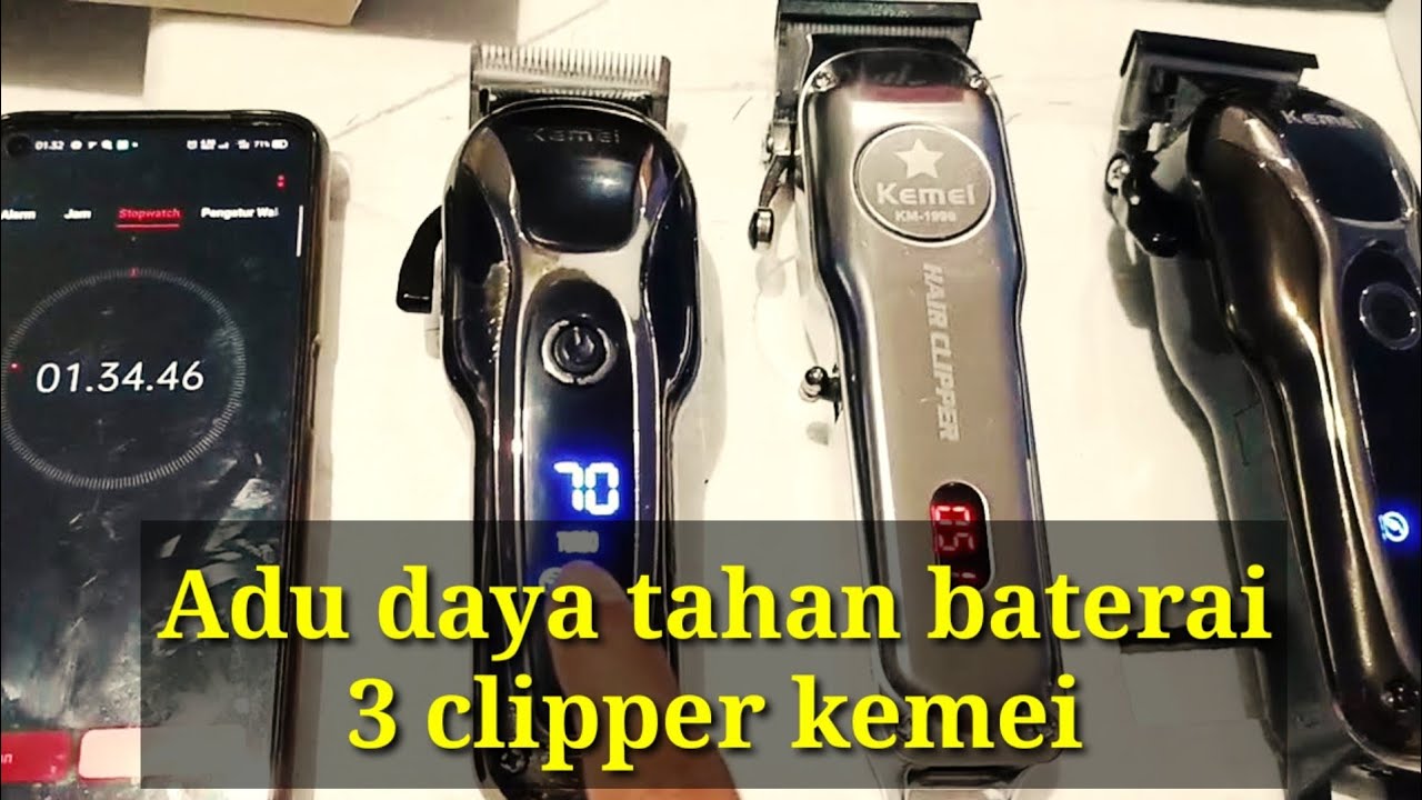 adu daya tahan🔋baterai 3 Clipper kemei /kemei 1996/kemei 1990/kemei turbo