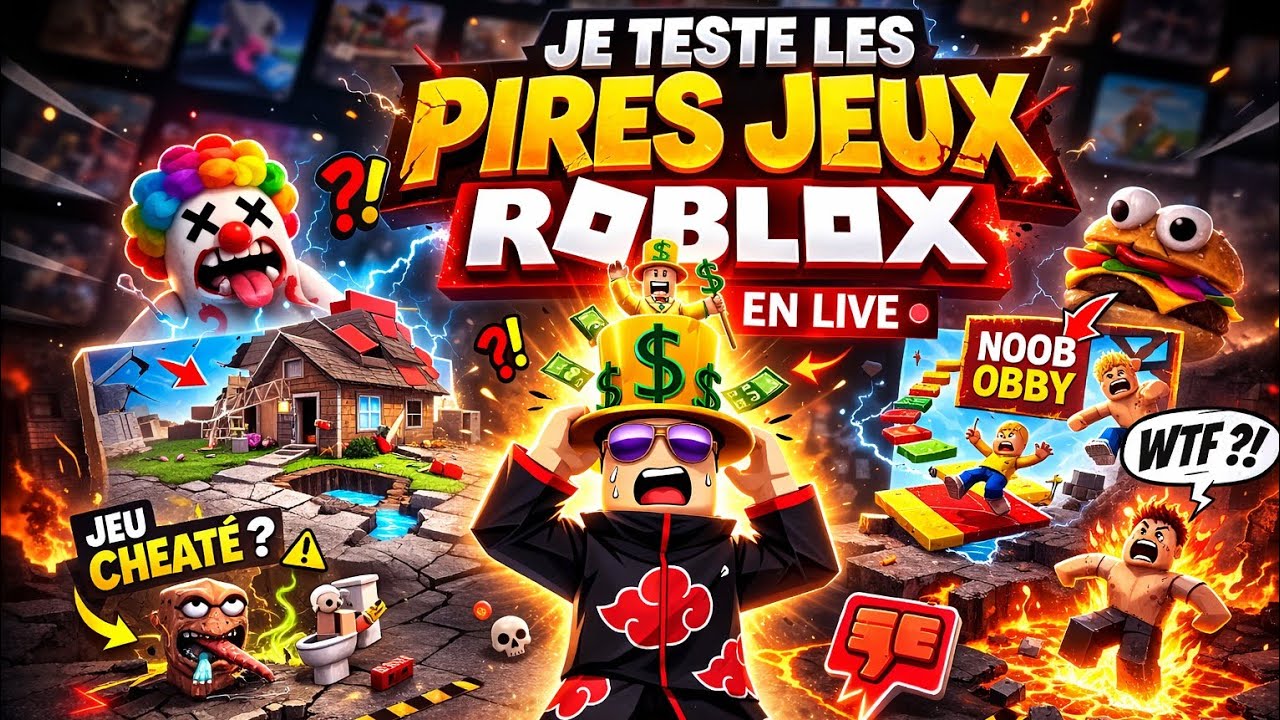 🔴LIVE ROBLOX JE TESTE LES PIRE JEUX