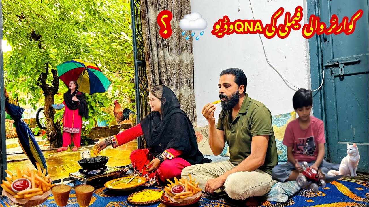 Rural Life|Rainy Day|Quarter wali family ki aaj ki special routine|QNA Video|Hardworking Family|