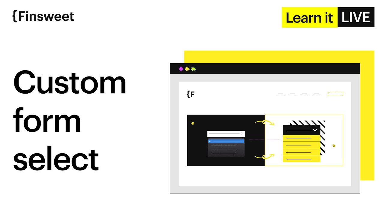 Custom Form Select in Webflow - Learn it Live #3