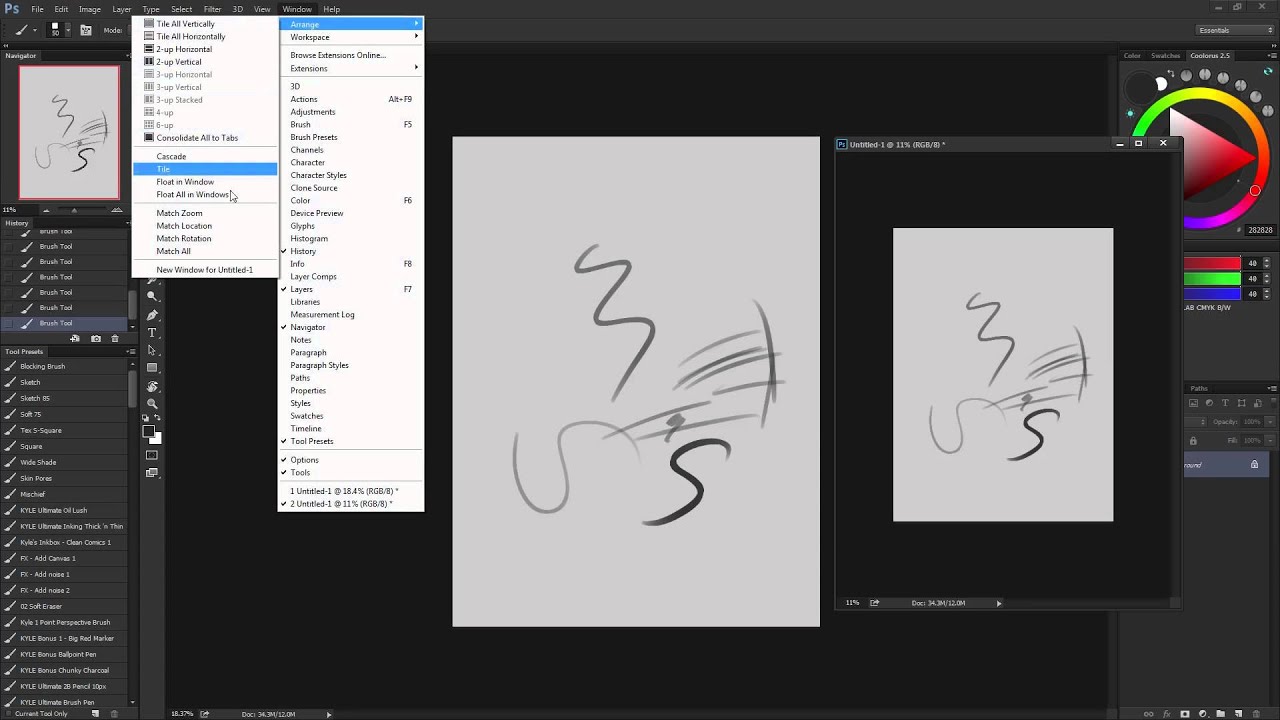 Recording speed paintings with out zooming/paning