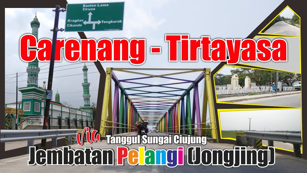 EXPLORE SERANG : CARENANG TIRTAYASA Via Tanggul Sungai Ciujung  Jembatan Pelangi Jongjing | motovlog