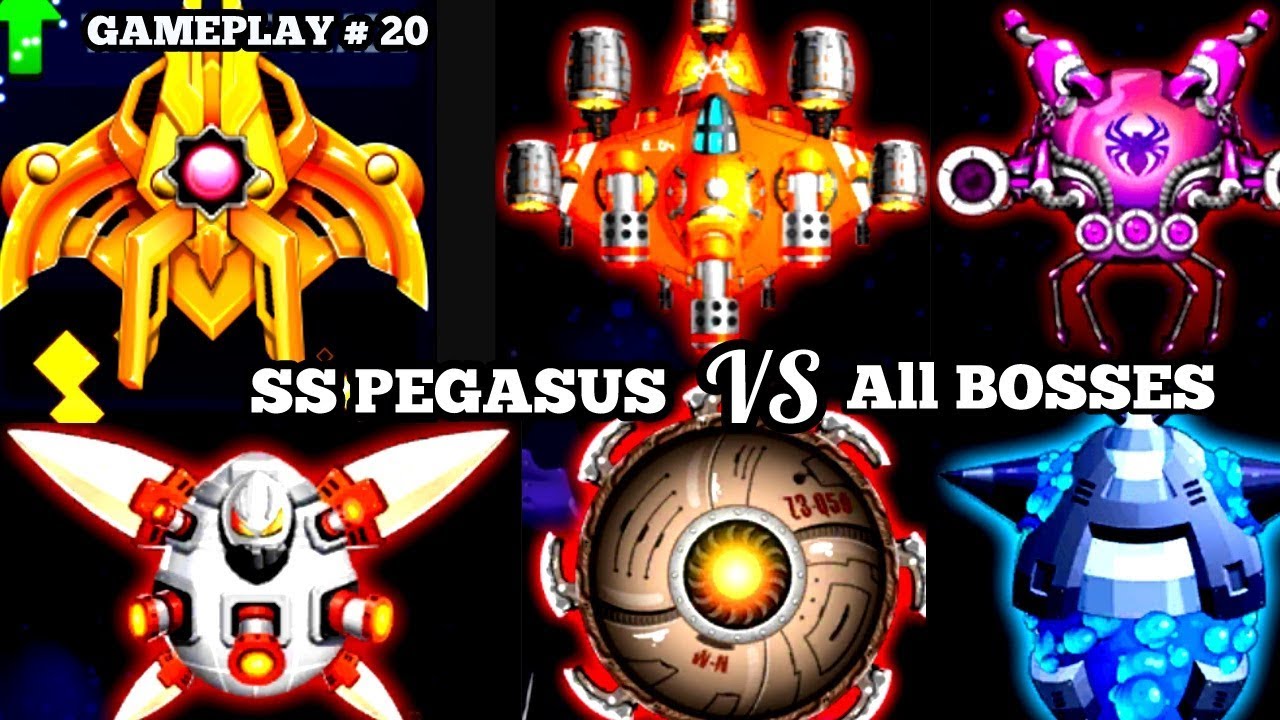 Space Shooter Galaxy Attack - SS Pegasus vs All Bosses Gameplay # 20