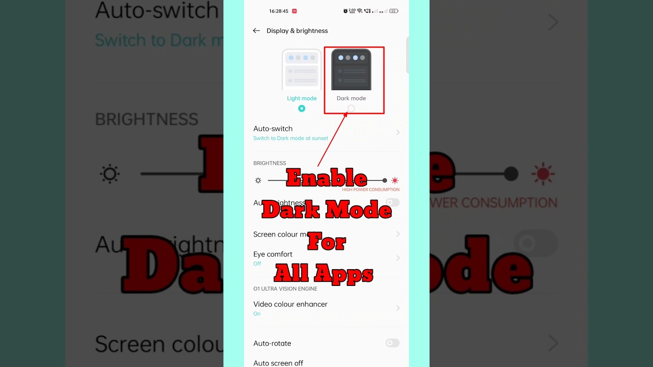 How to Enable Dark Mode on ANY Android App ||#viral#shorts