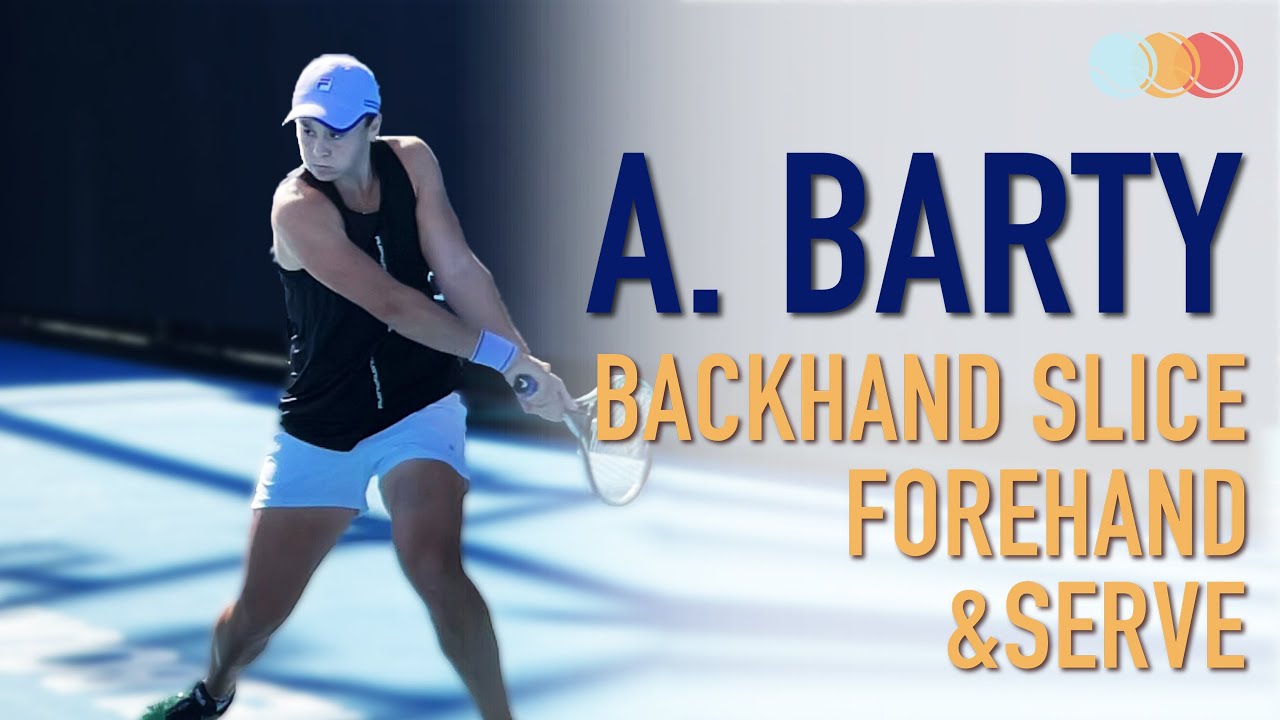 Ash Barty - Backhand Slice, Forehand & Serve [Slow Motion] (2021)