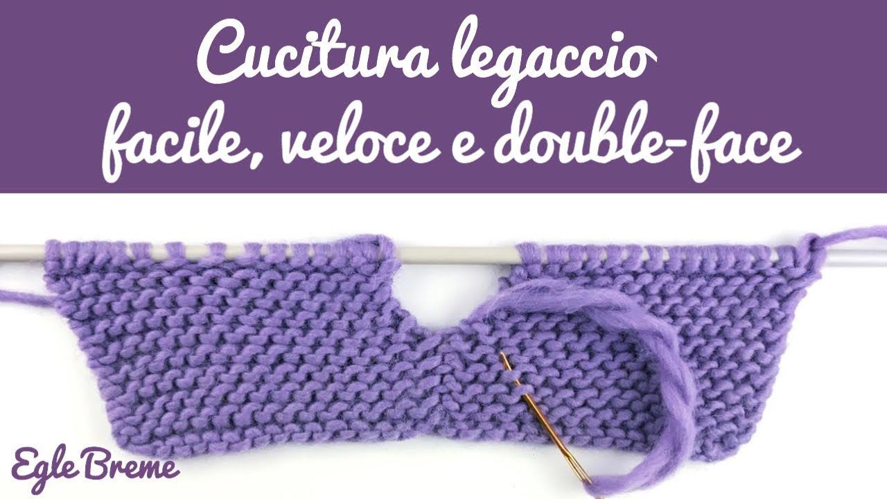 Cucitura legaccio: facile, veloce e double-face