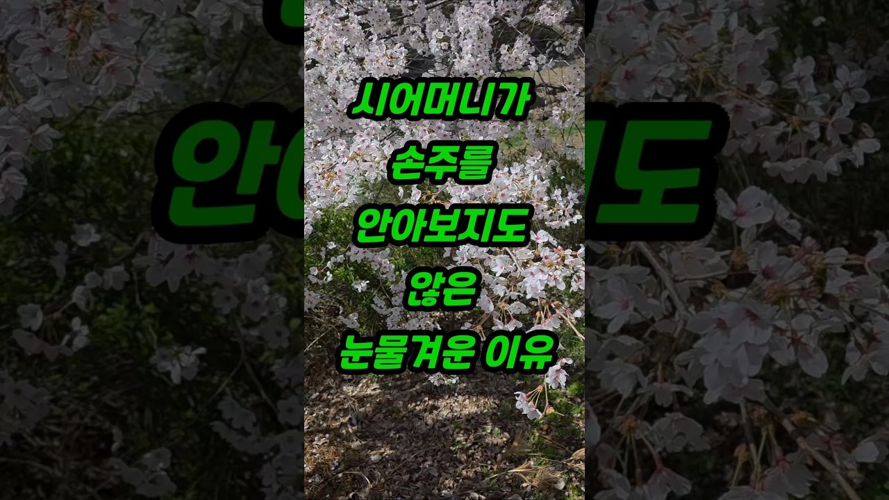 시어머니가 손주를 안아보지도 않은 눈물겨운 이유