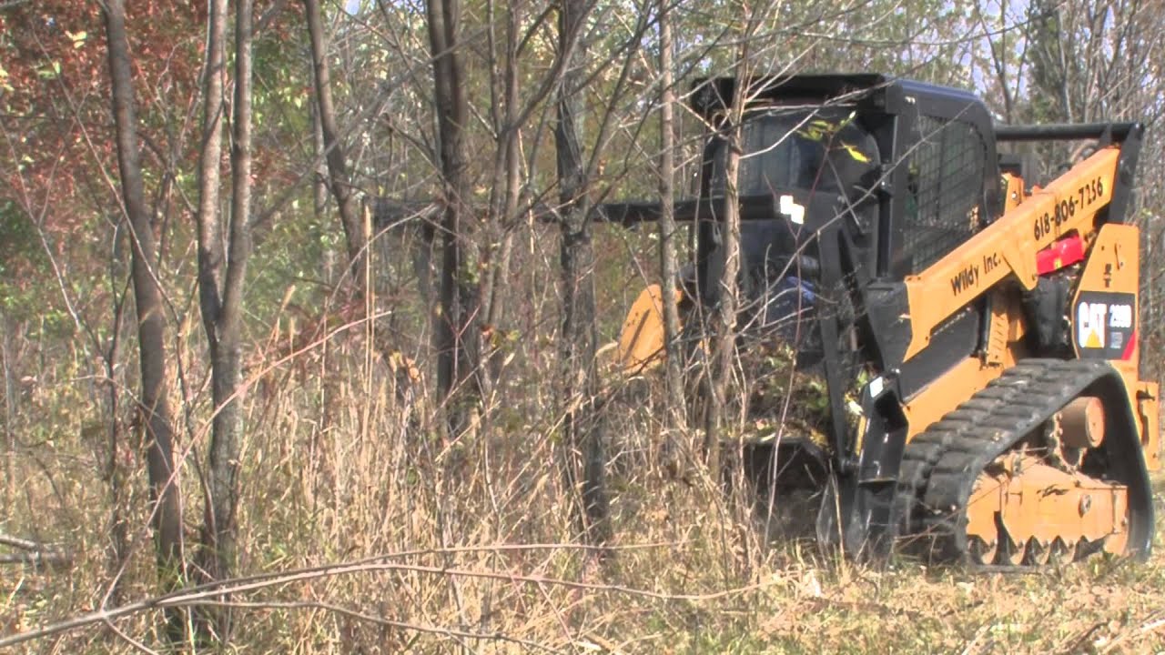 Wildy Inc. Tree Mulching with CAT 299D and 415 mulcher