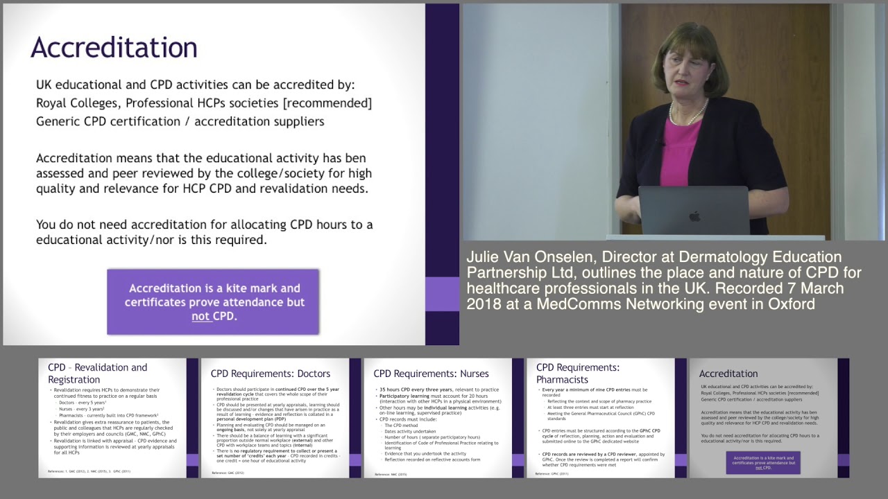 Continuing professional development (CPD) for UK healthcare professionals