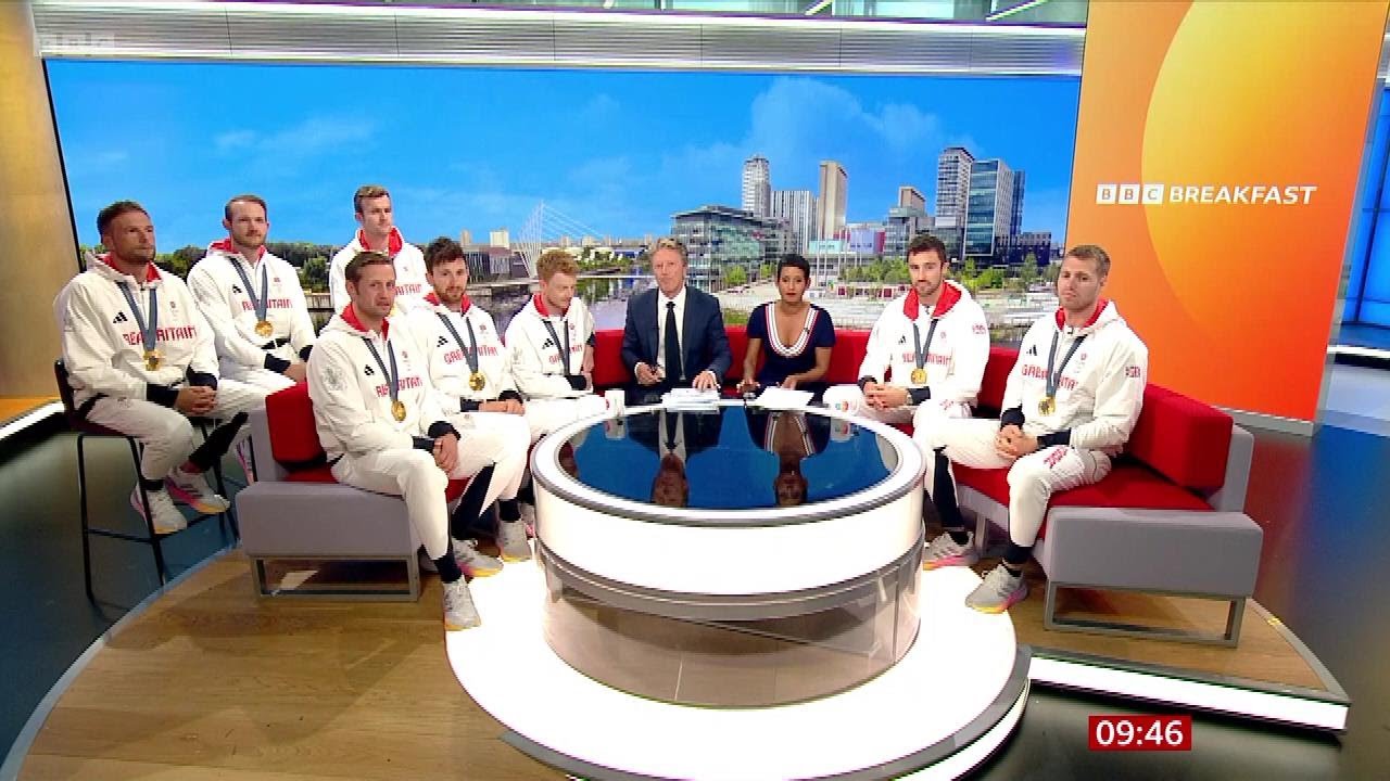 The Men's 8 Rowing Olympic Gold Medalists On BBC Breakfast [17.08.2024]