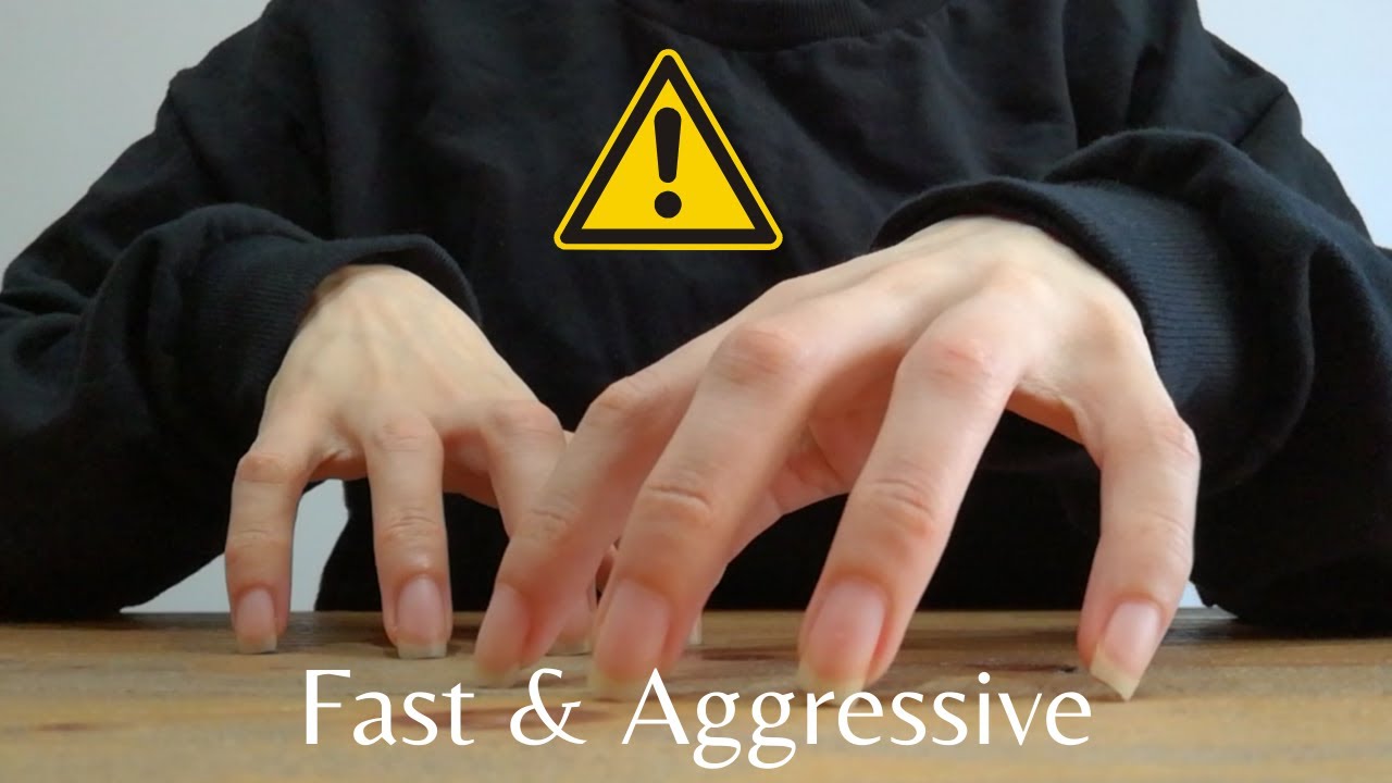 ASMR | Fast & Aggressive Table SCRATCHING & TAPPING ▶️🔂⏪(no talking)
