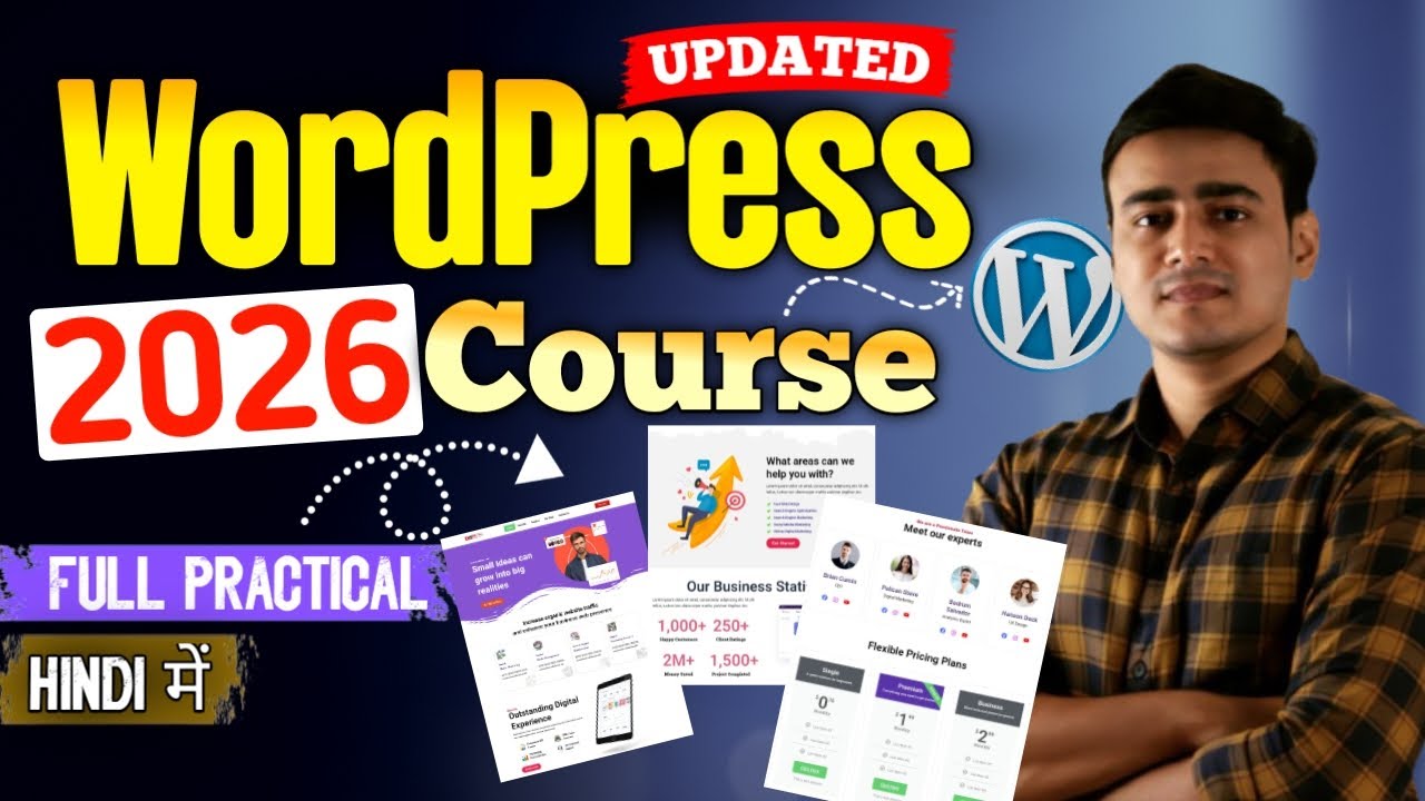 WordPress Course for Beginners 2026 | WordPress Tutorial in Hindi