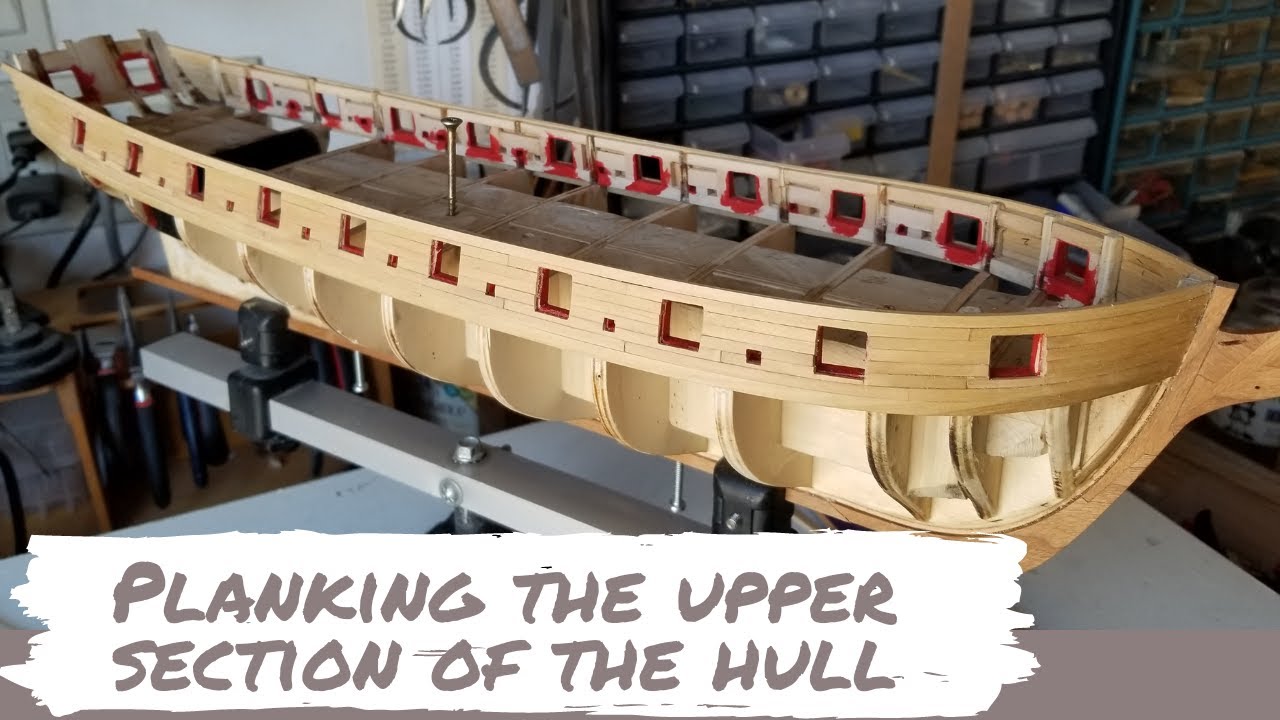 The Syren - Planking the upper section of the hull
