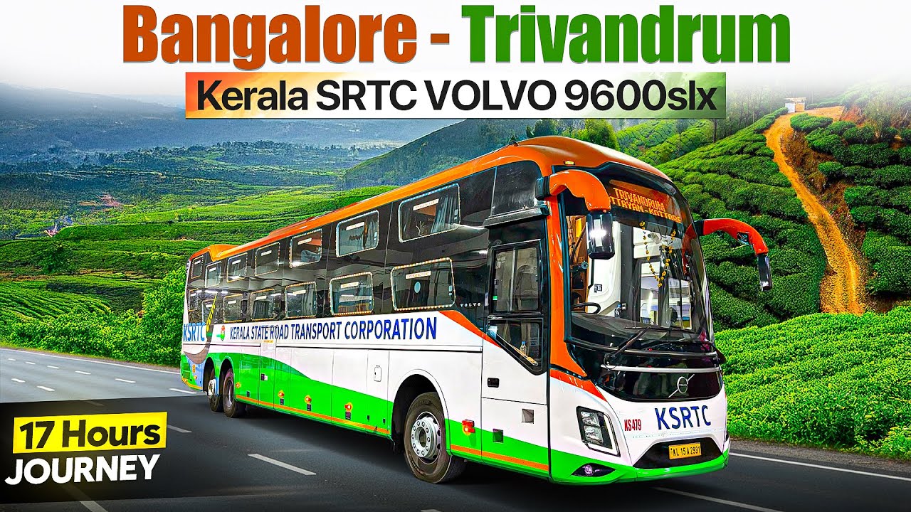 Bangalore to Trivandrum in KSRTC Brand New Volvo 9600SLX | Luxury Bus Journey | Full Experience