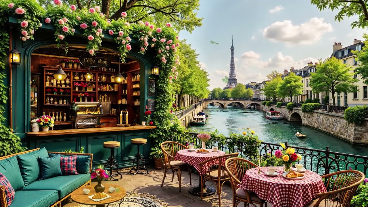 Mellow Spring Jazz for Work🌈 ☀️Morning Coffee Shop Ambience with Sweet Instrumental Jazz Music🌺