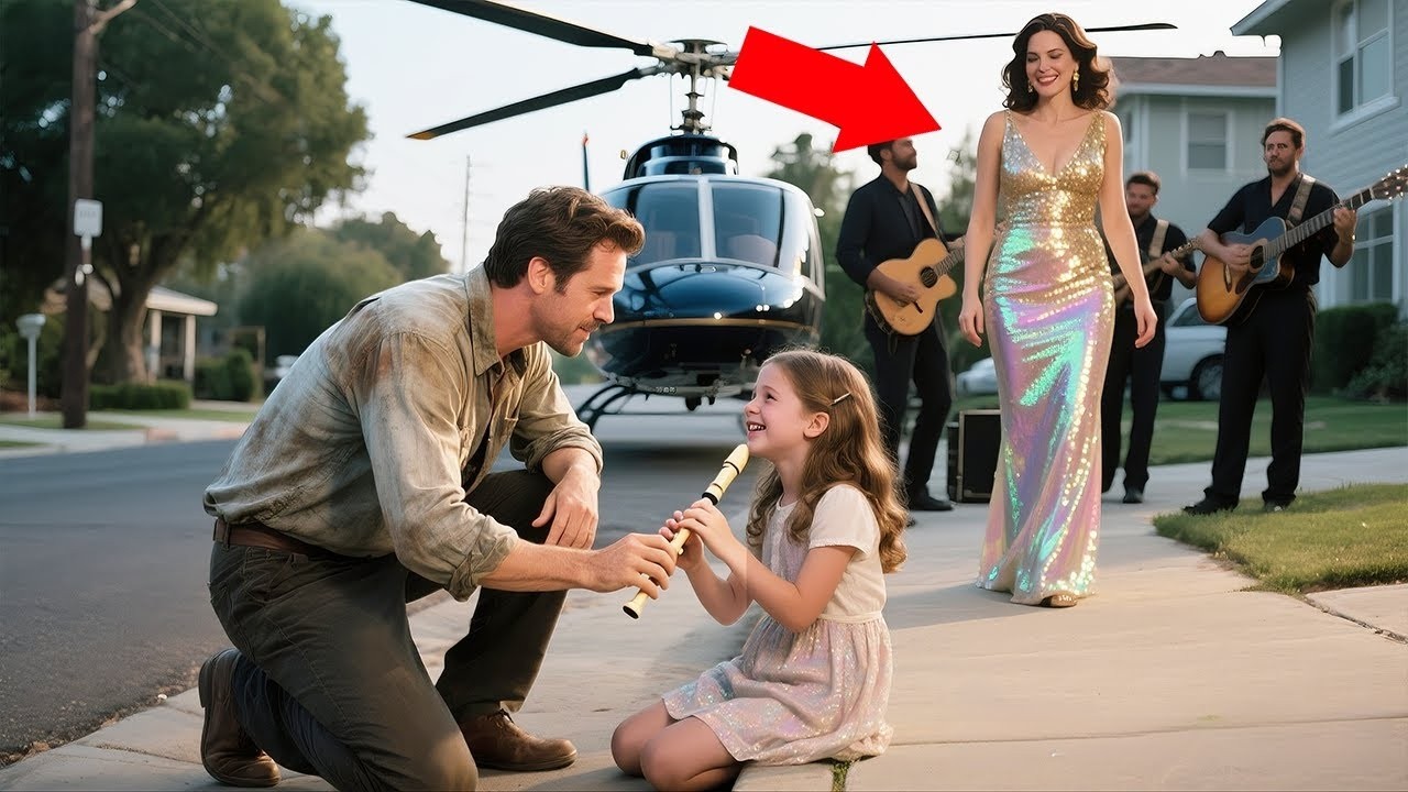 Struggling Carpenter Fixes Girl’s Flute—Her Famous Flutist Mom Arrives by Helicopter with a