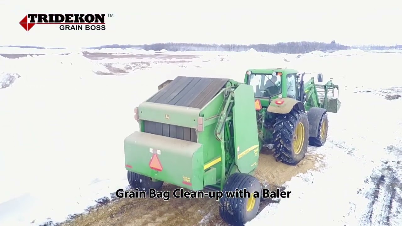 Grainbag Bailing Clean up