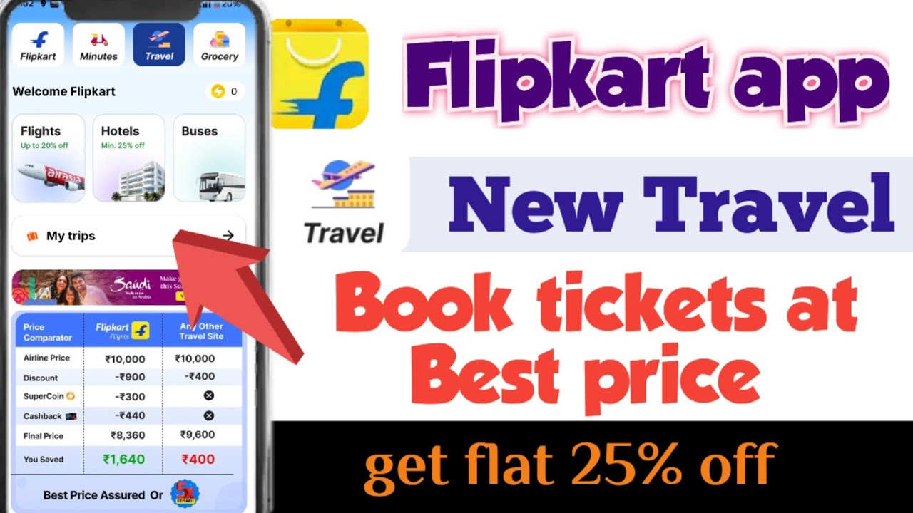 Flipkart travel kya hai | Flipkart travel ticket kaise book kare | Flipkart travel offers | Flipkart
