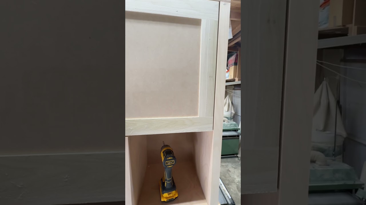 Adding a lid stay to the flip up doors. #woodshop #woodworking #woodworker