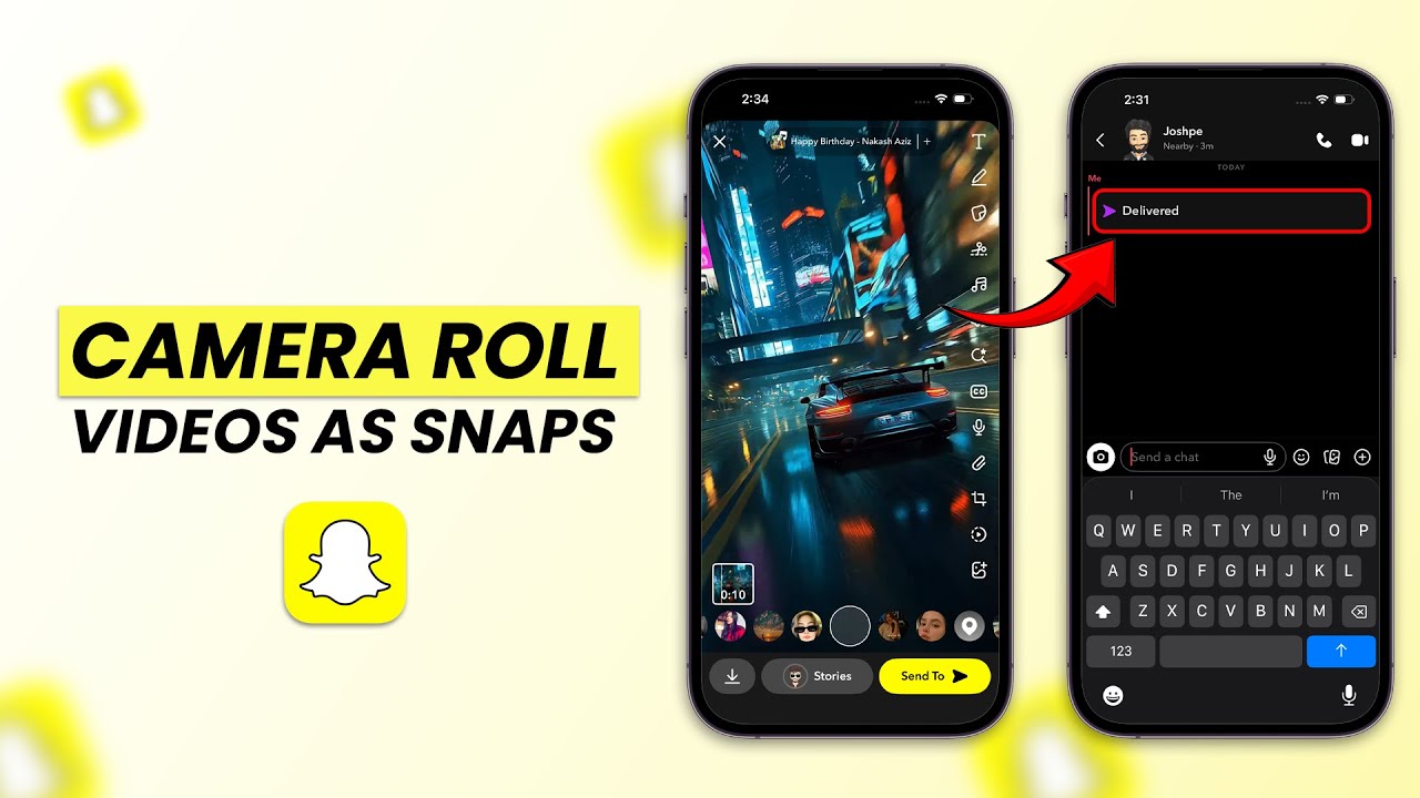 Как отправлять видео из фотогалереи в качестве снимков в Snapchat?