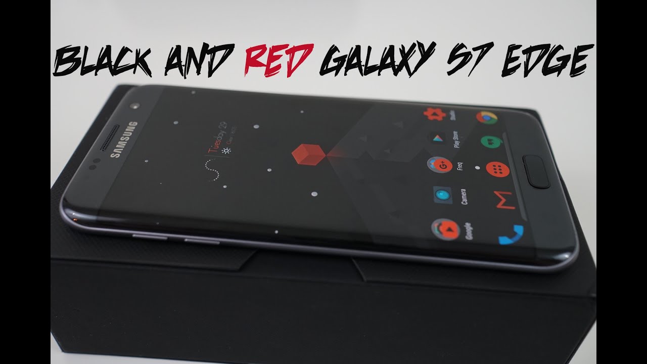 Top Android Custom Themes: Black and Red for Galaxy S7 Edge!