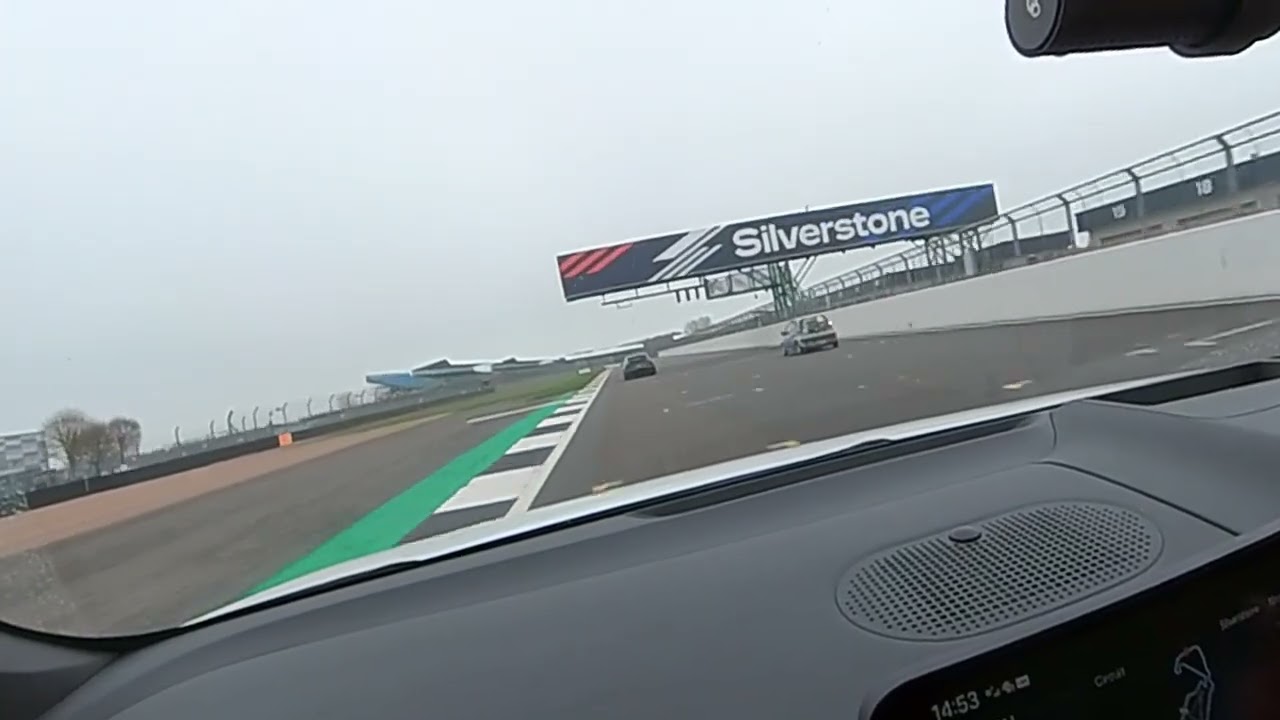 Silverstone National circuit following Richard's modified Tesla