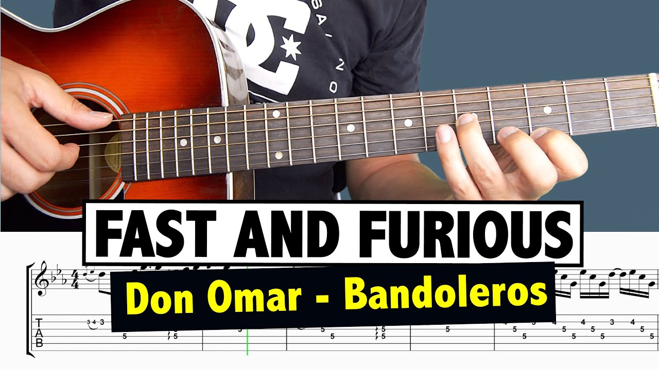 Don Omar - Bandoleros // Guitar Tutorial (GUITAR 1)