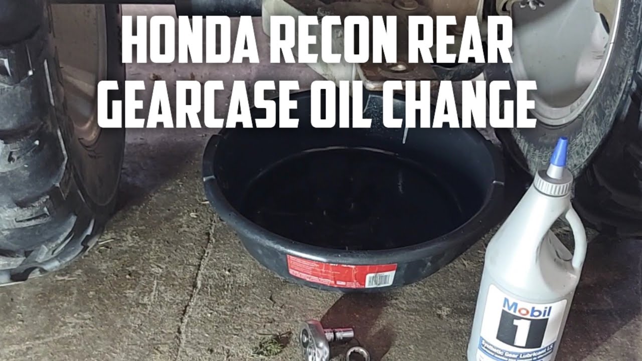 Honda Recon rear gearcase (diff) oil change.