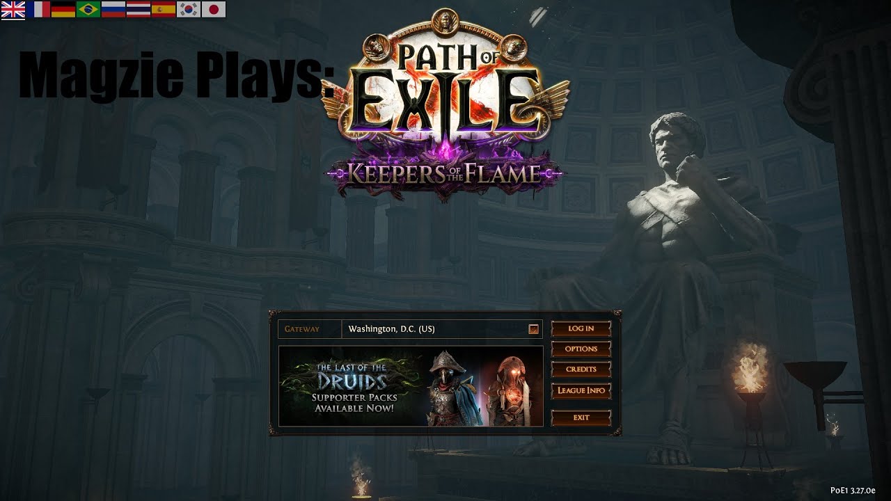 Path Of Exile:  Keepers Of The Flame League:  Solo Self Found EP:1  Hillock &  Lioneye's Watch!