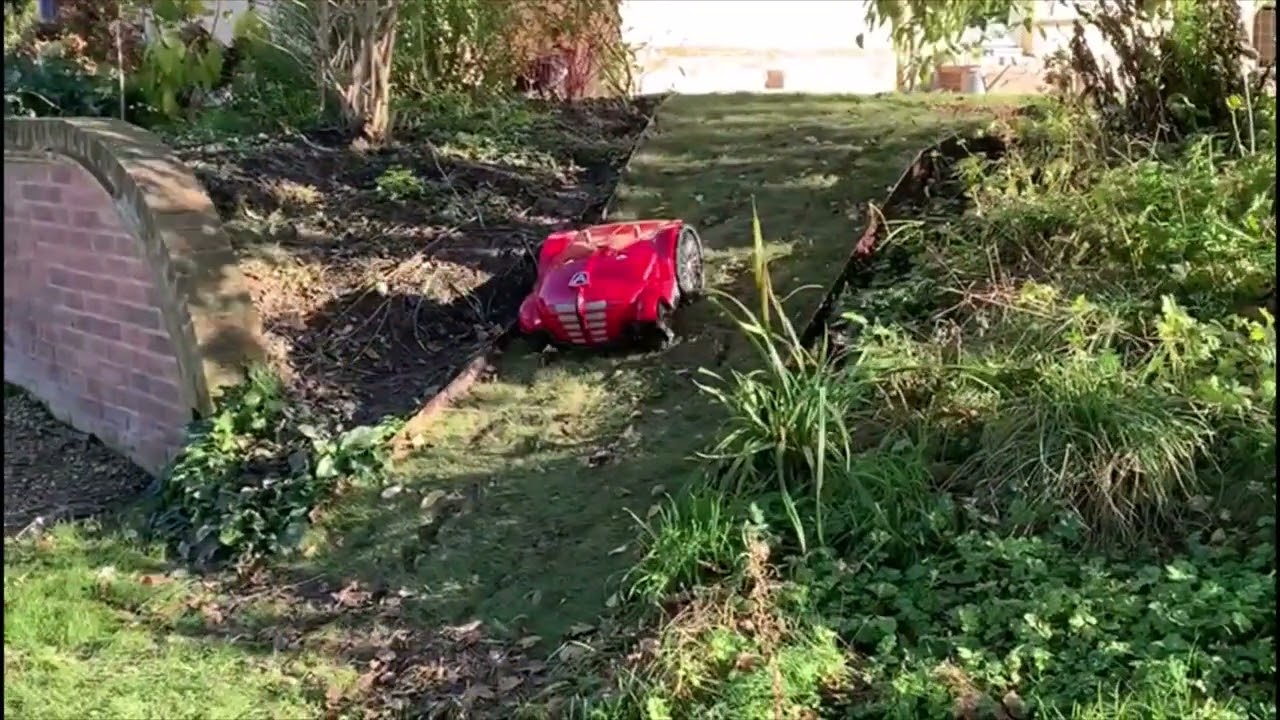 Ambrogio L250 handles slope between lawn