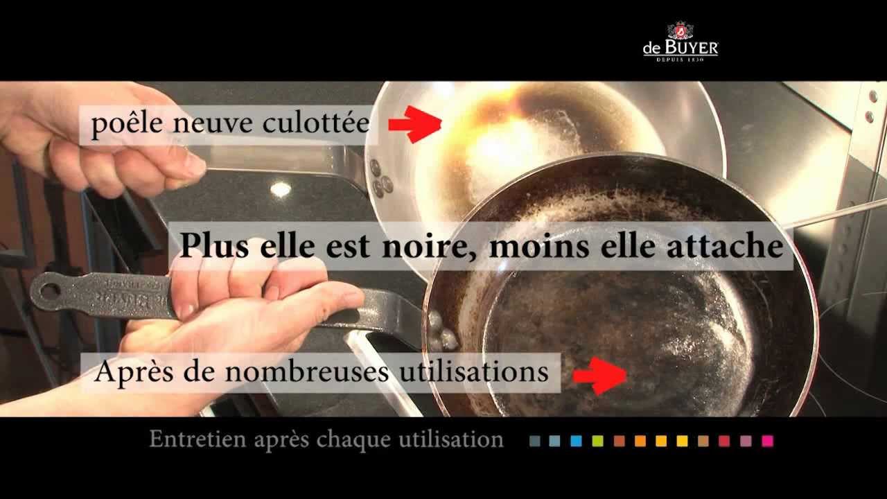 Culottage des poêles DE BUYER en fer ou WOK - culotter poêle acier