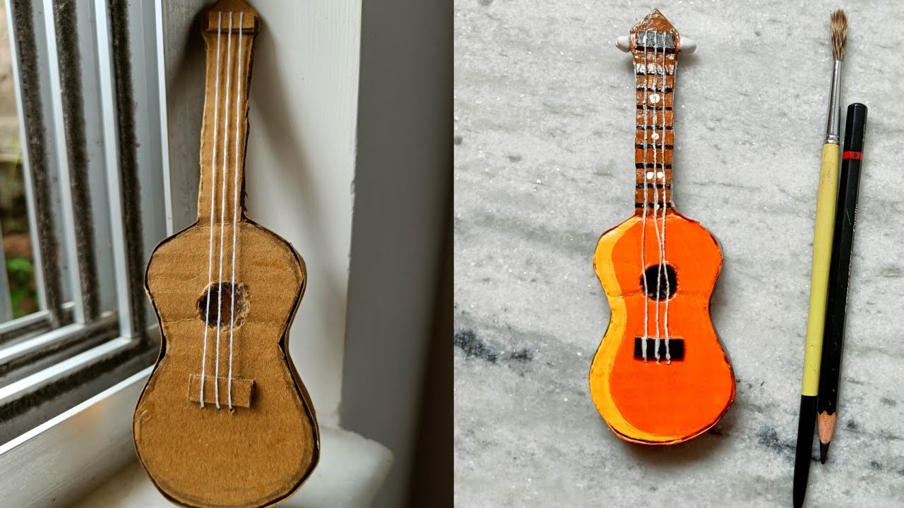 Let's Make a guitar with cardboard,the Creative Canvas
