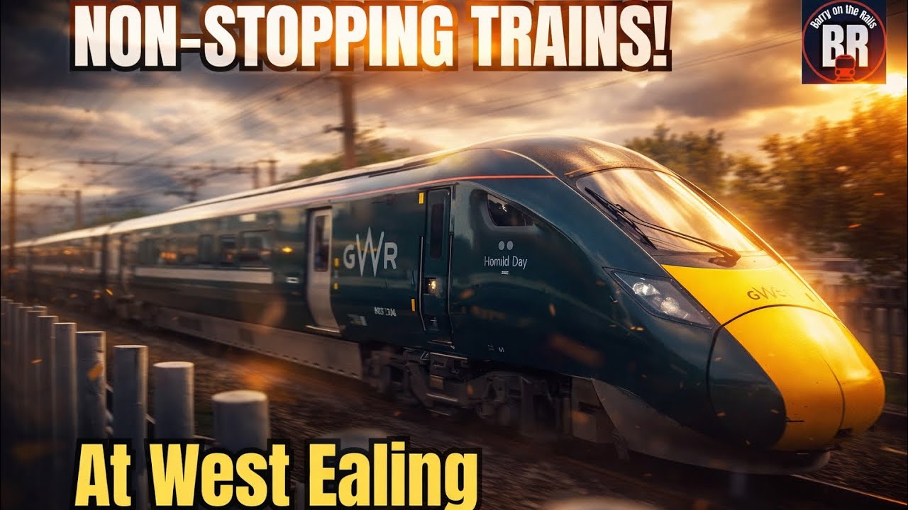 Non-Stop Trains at West Ealing Station 🚆 | Passenger & Freight Action