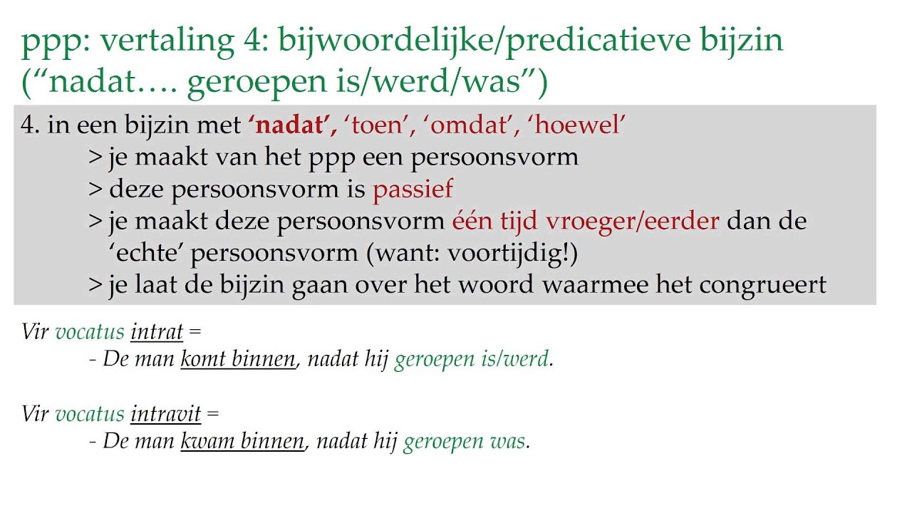 4V - Latijn - participia - ppp