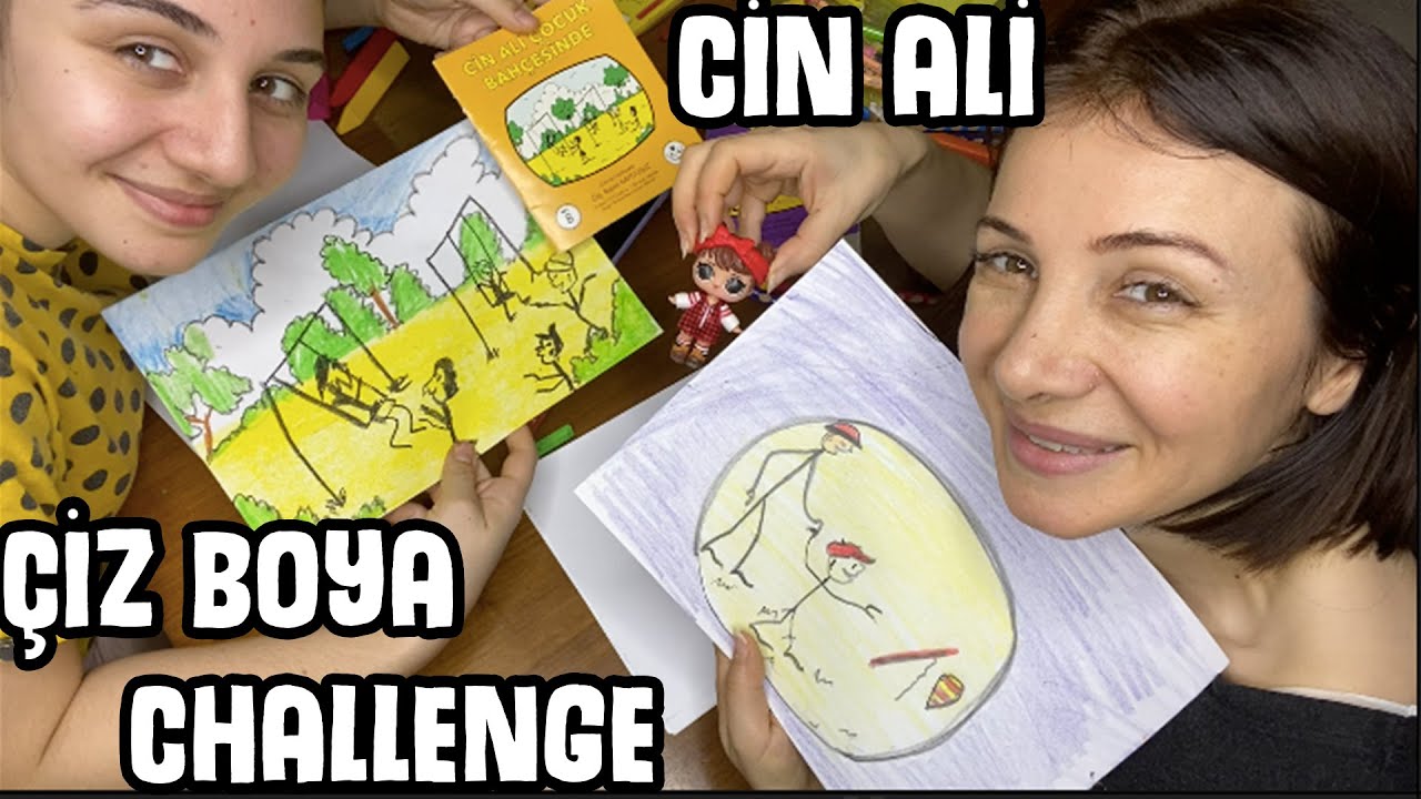 KİTAP KAPAĞI BOYAMA CHALLENGE CİN ALİ KİTAP ÇİZ BOYA CHALLENGE 3 MIN DRAWING Bidünya Oyuncak