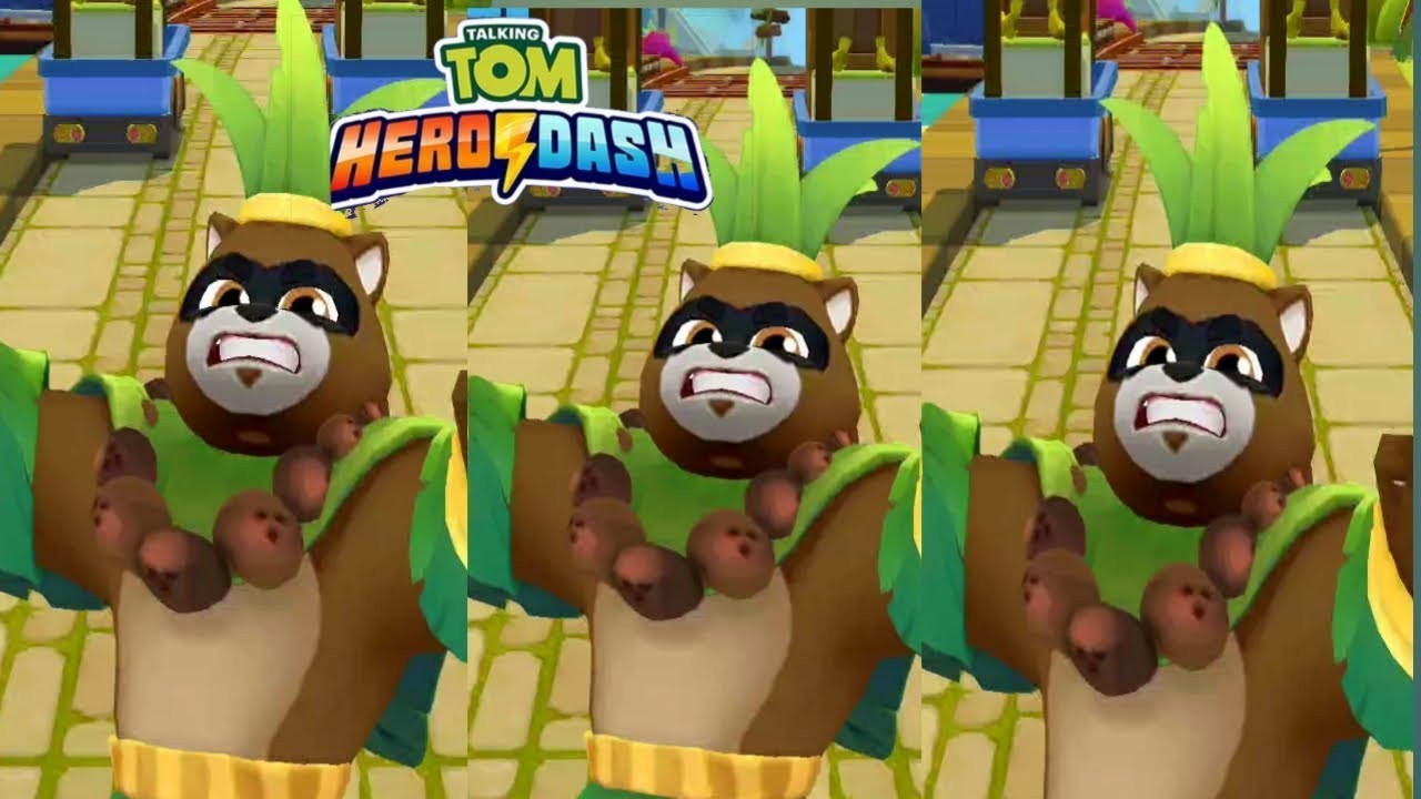 BEAT 10 COCONUT RACCOONS IN A RAW TALKING TOM HERO DASH