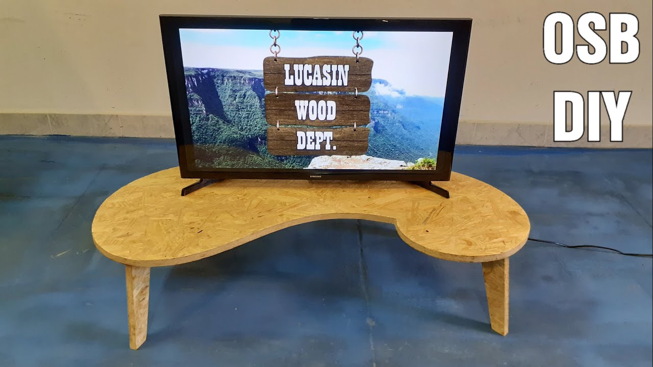 HOW TO MAKE MID CENTURY MODERN TV STAND OSB WOODWORKING