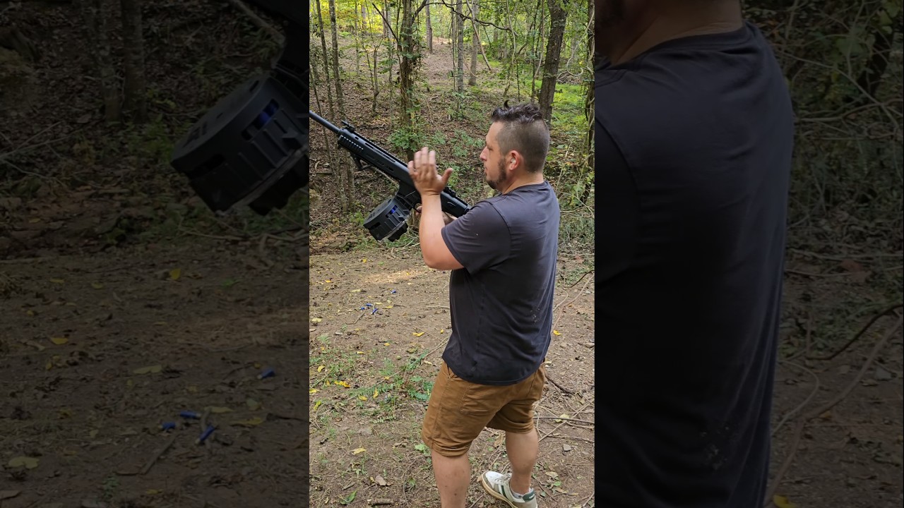 Сброс барабанного магазина для дробовика GFORCE ARMS SCAR 17!