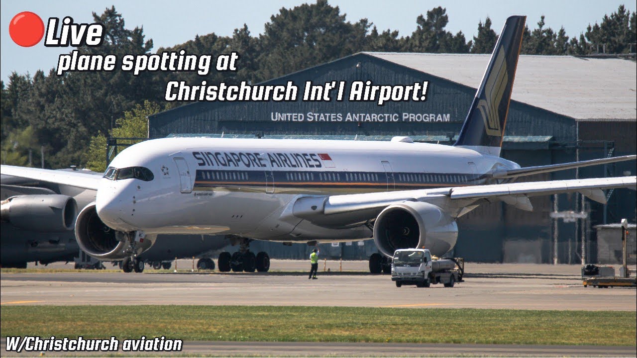 (🔴LIVE) Plane spotting at Christchurch International Airport (NZCH/CHC)!