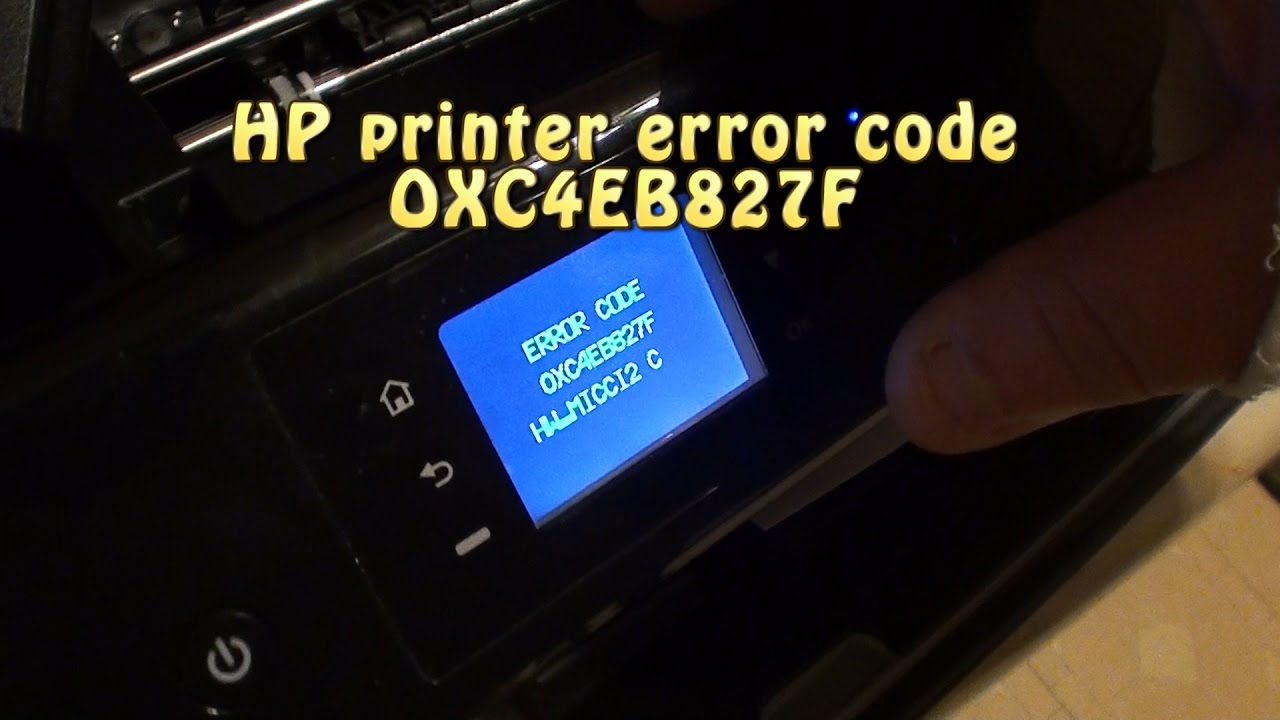 Код ошибки принтера HP oxc4eb827f
