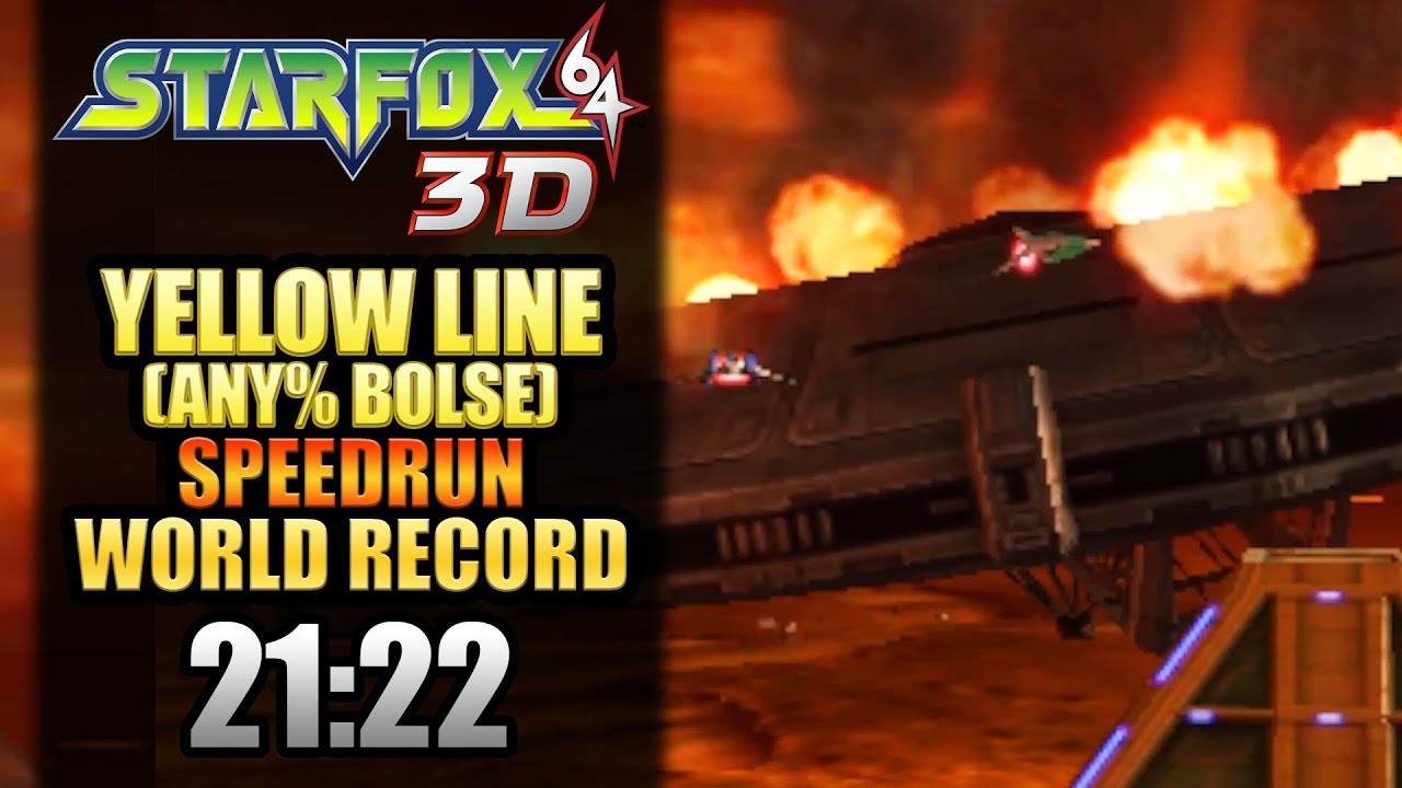 [Мировой рекорд] Star Fox 64 3D | Спидран по Yellow Line (Any% Bolse) | 21:22.360