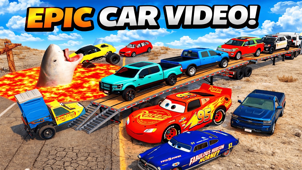 Flatbed Truck vs McQueen?! 😱 Extreme Transport Test #6 | BeamNG.drive