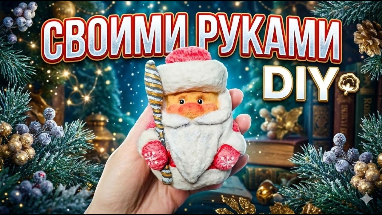 Наряжаем ёлочку / Мастер - класс / Дед Мороз / Игрушка из ваты / Готовимся к Новому году 🎄