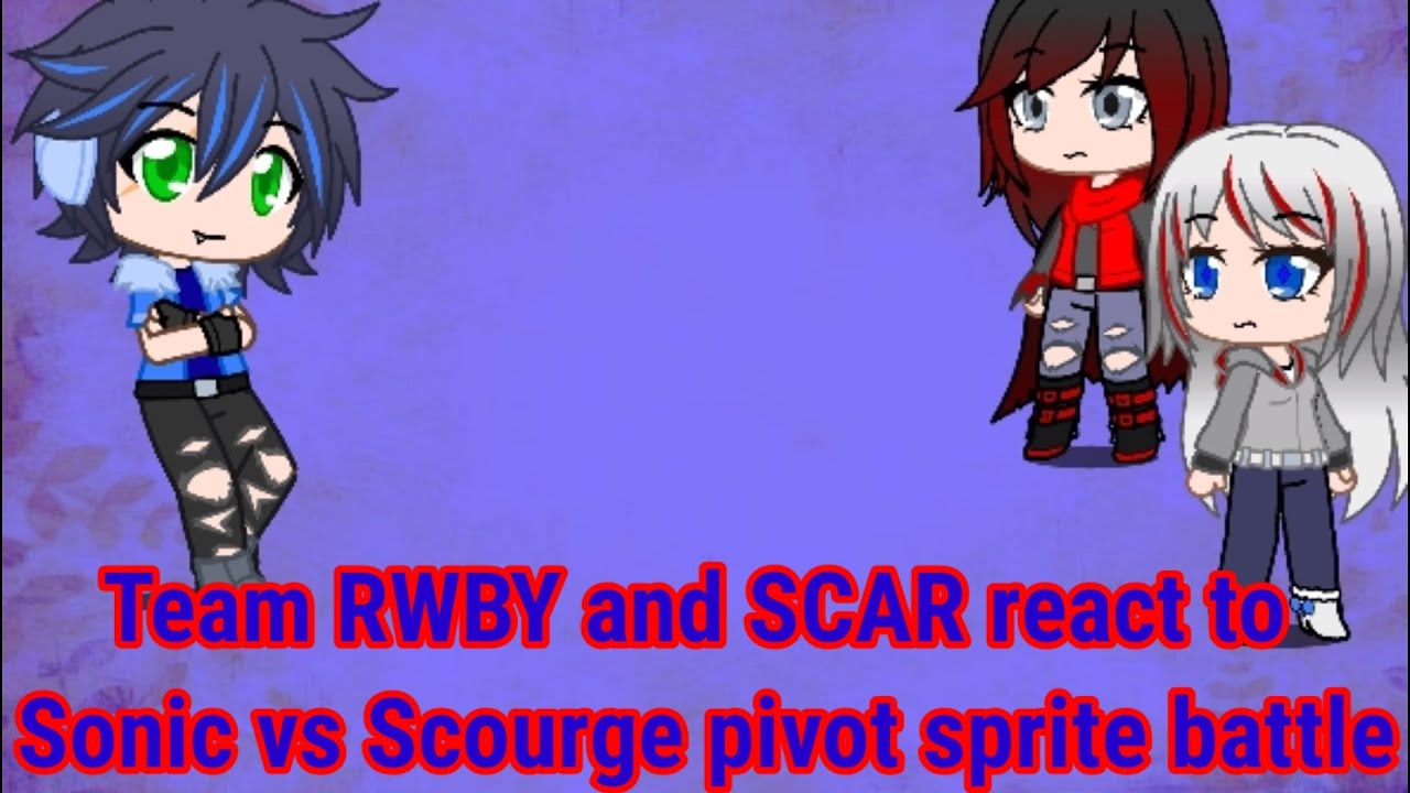 Team RWBY and SCAR react to Sonic vs Scourge pivot sprite battle